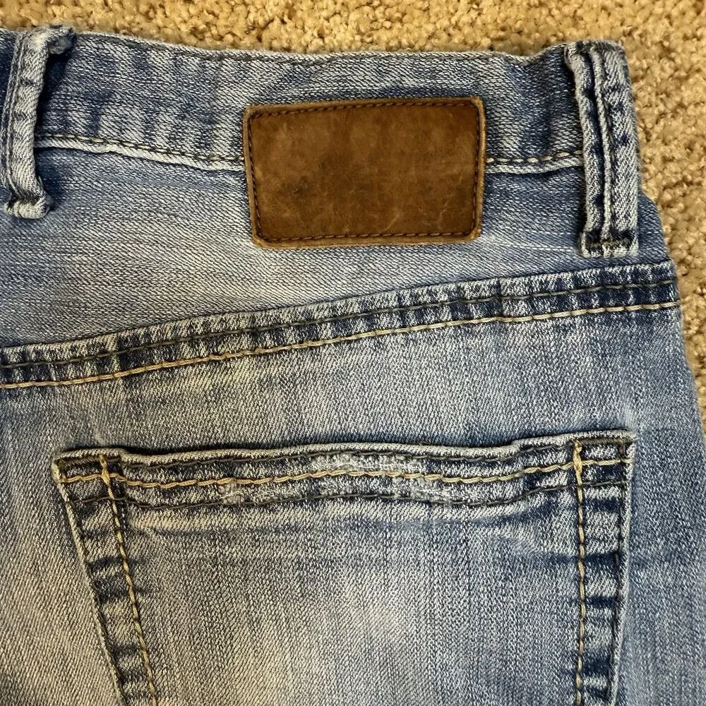 BKE Mens Jeans Tyler Straight Leg Blue Short 32S Tarasenko 2 wash